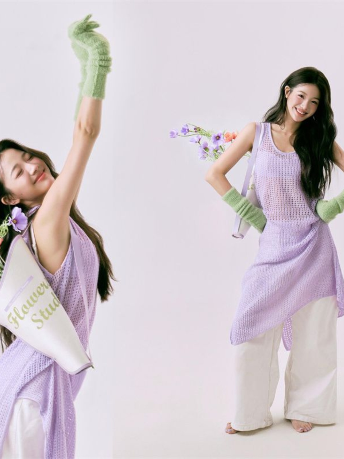 New Ethnic Fashion - Romantische lente bloemenprint fotostudio nieuwe stijl