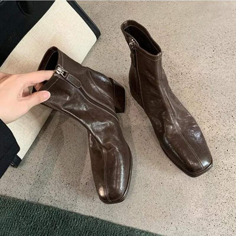 Ethnic Fashion - Nieuwe dames schoenen designer hak enkellaarzen