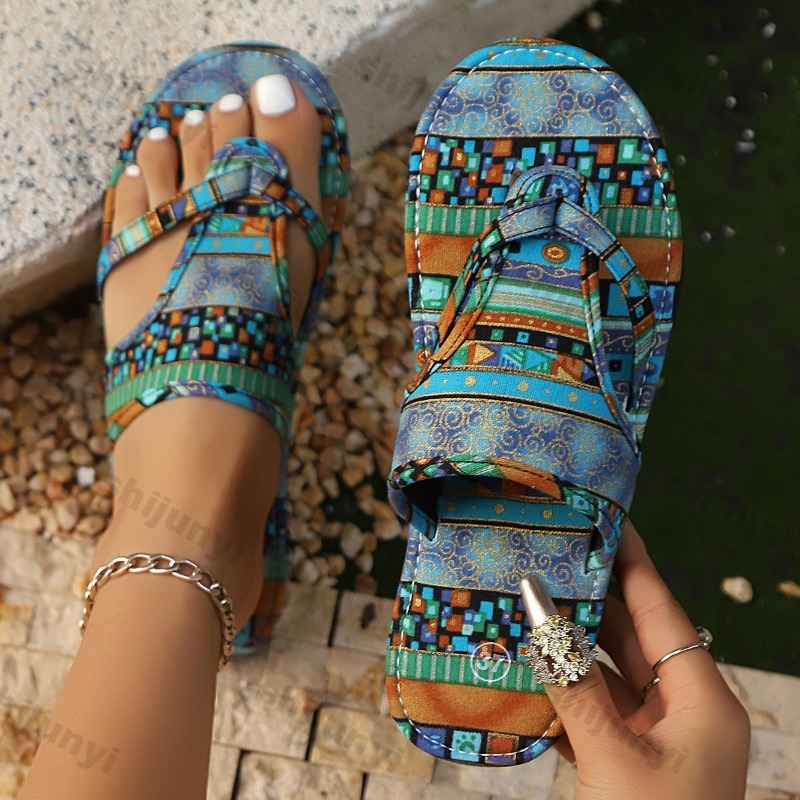 New Ethnic Fashion - Grote Maat Dames Sandalen 2025, Zomer