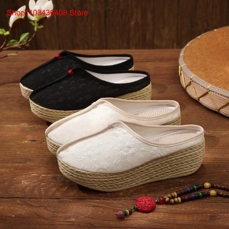 Ethnic Fashion - Nieuwe stijl slippers, lichtgewicht, dikke zool,