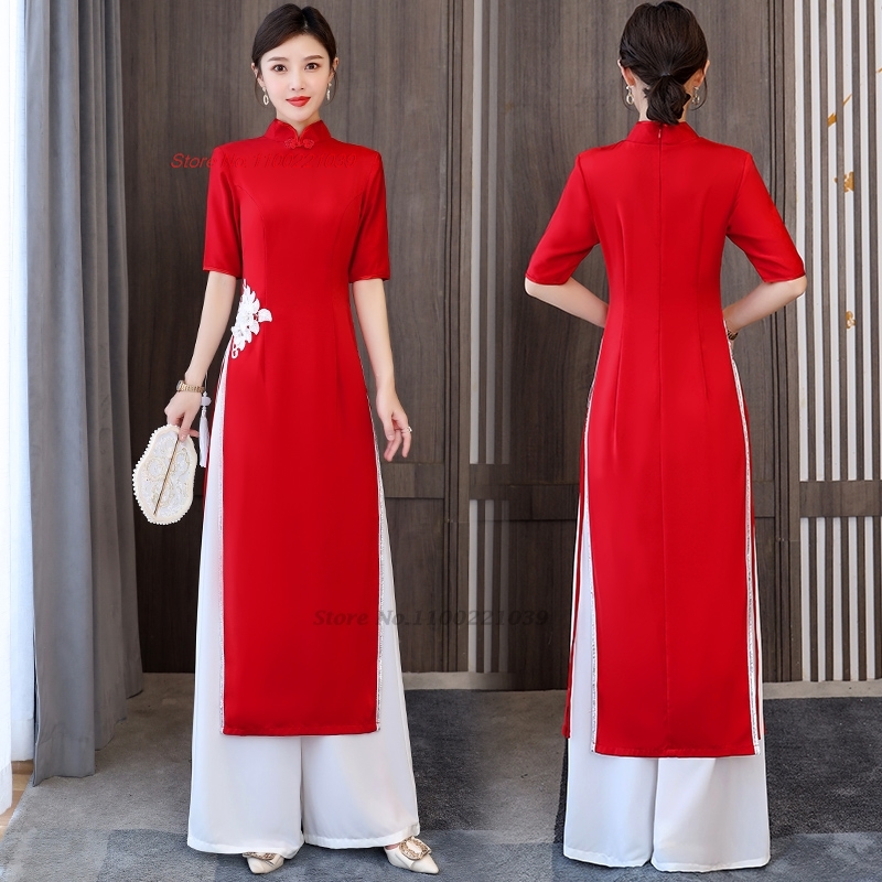 Ao Dai Vietnam Dress - 2026 Vietnam Aodai Jurk Cheongsam Nationale