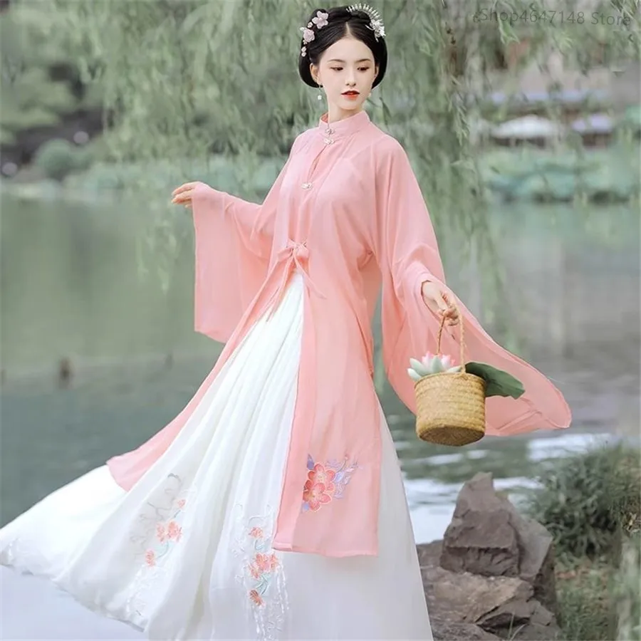 Ethnic Dress Fashion Show - jaChinese traditionele roze oranje groene dameskleding