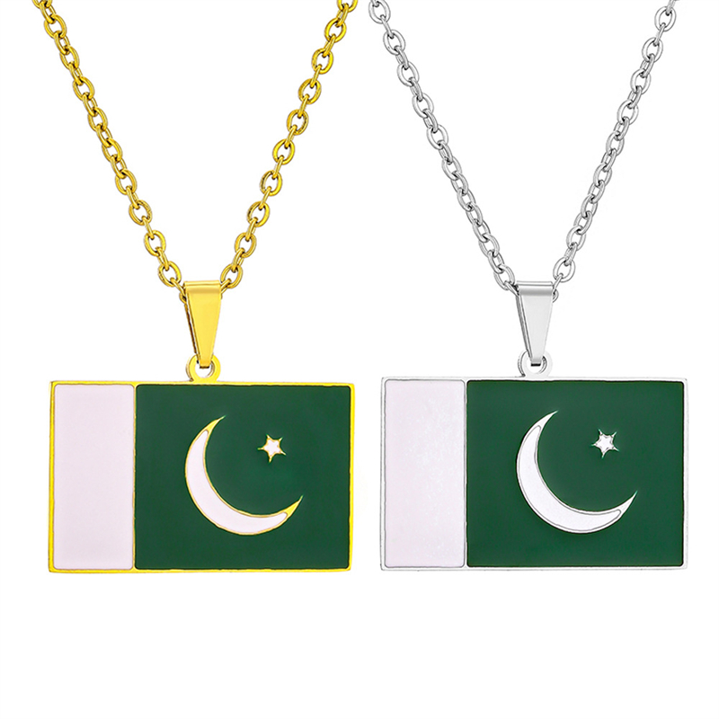 Ethnic Fashion Pakistan - Pakistan Nationale Vlag Hanger Ketting Voor