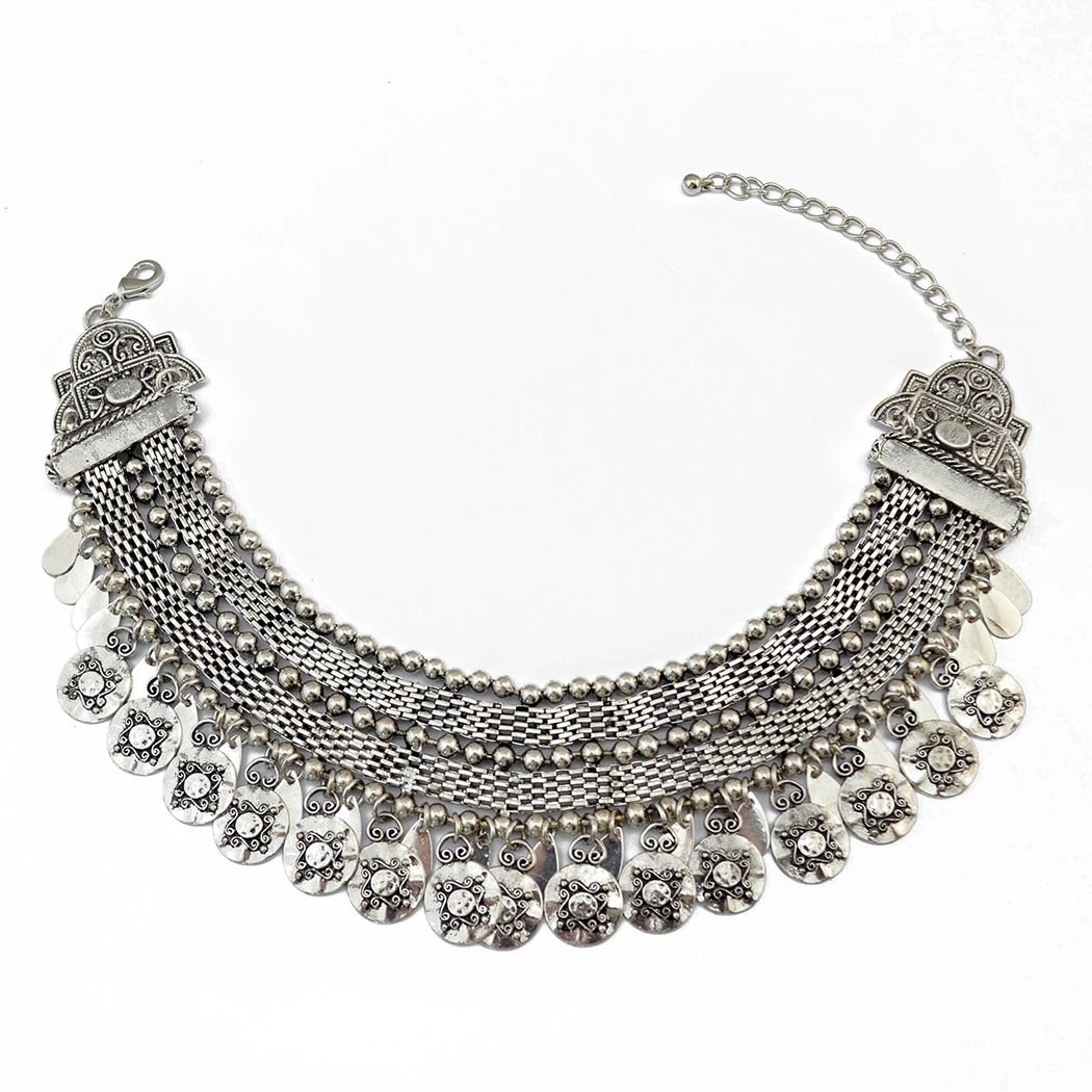 Ethnic Fashion Pakistan - Pakistan Turkse Etnische Munt Choker Ketting