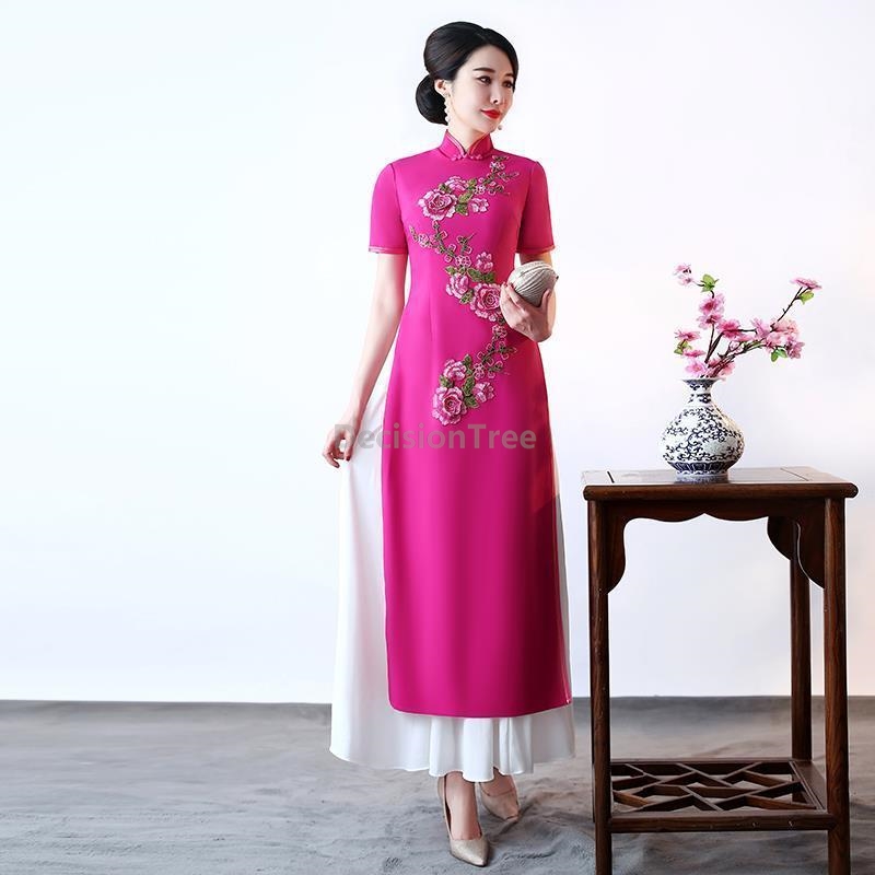 Ao Dai Vietnam Dress - 2026 Vietnam Aodai vintage verbeterde cheongsam