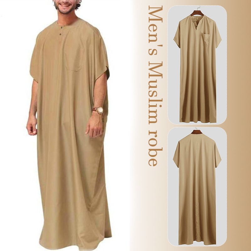 Mannen Korte Mouw Moslim Kafta - Ethnic Gown recensie en prijs