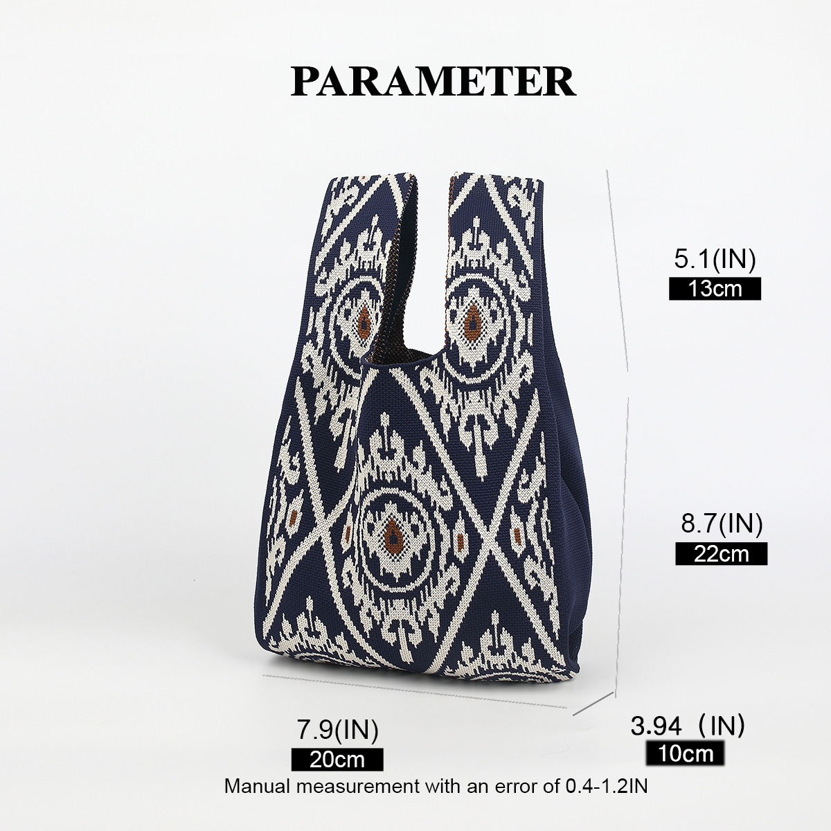Gebreide handtas in Boheemse e - Ethnic Fashion Book recensie en prijs