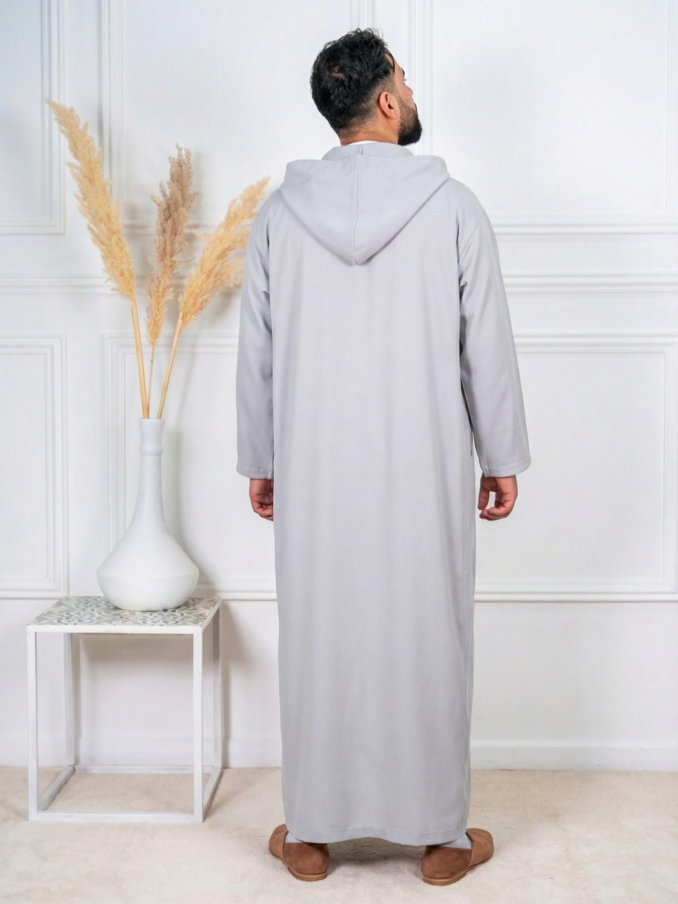Moslim grijze heren lange mouw - Ethnic Gown recensie en prijs