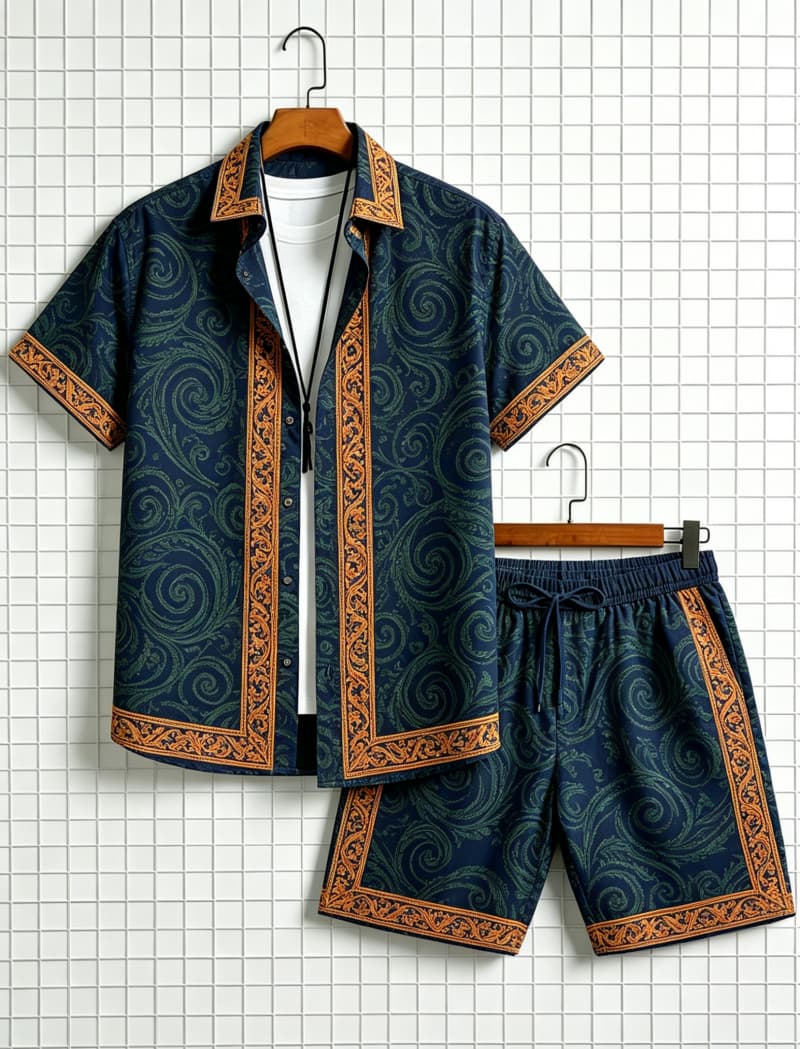 Herenset met etnische print, k - Ethnic Fashion recensie en prijs