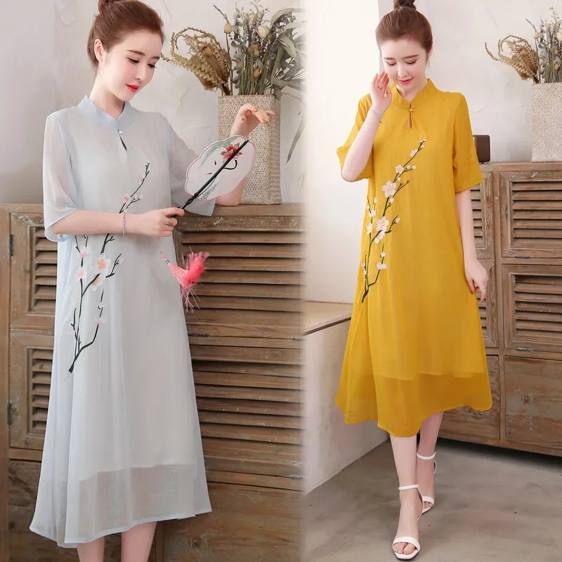 Witte Chinese Qipao Cheongsam  - Ao Dai Vietnam Dress recensie en prijs